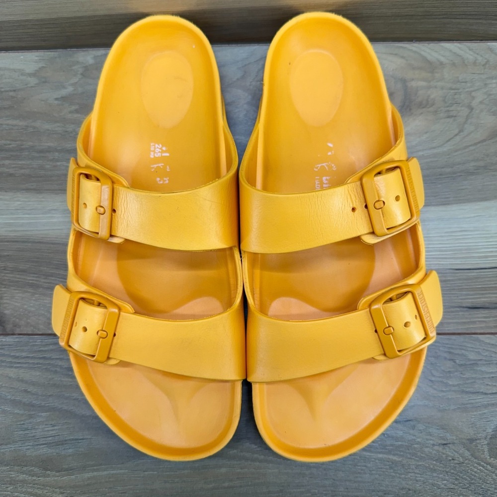 Birkenstock Arizona Eva Orange Sandals 10 W EU 41 Rubber Slide Travel Resort - Picture 4 of 11